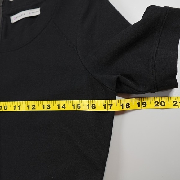 Athleta Dress Womens Small Black Ponte Fit and Flare En Route Career Office - Picture 14 of 16